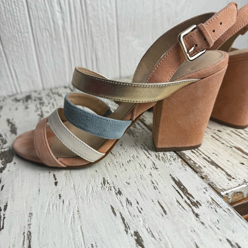 Botkier New York Sera Pump Block Heel Sandals Leather Strappy Size 7M - Picture 7 of 10